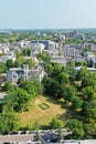 Aerial vertical of Queen\'s University, Kingston, Ontario, Canada Royalty Free Stock Photo