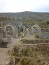 Aerial vertical view of the ghost town in Real del Catorce in San Luis Potosi Royalty Free Stock Photo