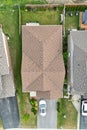 Aerial vertical view of a residential building in Toronto