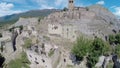 Aerial video Esco, spanish abandoned small town