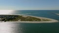 Aerial video Manson boro Inlet jetty North Carolina