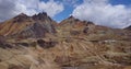 Aerial video in the Peruvian Andes. Ticlio mountain