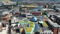 Aerial video of Victoria Square Dome Belfast Cityscape N Ireland