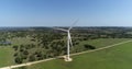 Aerial video of wind turbines near Comanche in Texas.