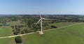 Aerial video of wind turbines near Comanche in Texas.