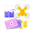 Aerial videography abstract concept vector illustration.