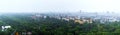 Aerial Vienna city panorama from Vienna Ferris wheel in Wurstelprater, Austria. Skyline view Royalty Free Stock Photo