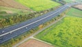 Aerial view of the A10 motorway in France Royalty Free Stock Photo