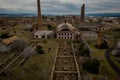 Aerial view of the Abandoned former mining operations peÃÂ±arroya-pueblonuevo Spain