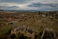 Aerial view of the Abandoned former mining operations peÃÂ±arroya-pueblonuevo Spain