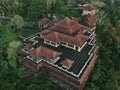 Aerial view of abandoned hotel roofs in Bali, Indonesia