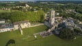 Aerial view Abbey de la Sauve-Majeure, Route to Santiago de Compostela