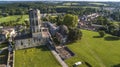 Aerial view Abbey de la Sauve-Majeure, Route to Santiago de Compostela