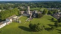 Aerial view Abbey de la Sauve-Majeure, Route to Santiago de Compostela