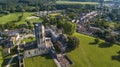 Aerial view Abbey de la Sauve-Majeure, Route to Santiago de Compostela