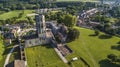 Aerial view Abbey de la Sauve-Majeure, Route to Santiago de Compostela