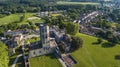 Aerial view Abbey de la Sauve-Majeure, Route to Santiago de Compostela