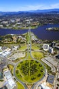 Aerial view above Canberra Royalty Free Stock Photo