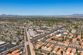 Aerial view from above the consolidated canal in Mesa, Arizona