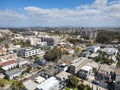 Aerial view above Hillcrest neighborhood in San Diego