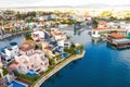 Aerial view above residential houses of Limassol Marina. Cyprus Royalty Free Stock Photo