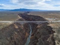 Rio Grande Gorge and bridge near Taos, New Mexico Royalty Free Stock Photo