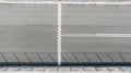 Aerial view abstract asphalt black Start and Finish grid line for race car in circuit texture background, Automobile and Royalty Free Stock Photo