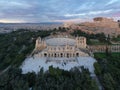 Aerial view of Acropolis of Athens, the Temple of Athena Nike, Parthenon, Hekatompedon Temple, Sanctuary of Zeus Polieus