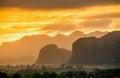 Aerial View across the Vinales Valley in Cuba. Royalty Free Stock Photo