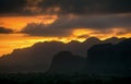 Aerial View across the Vinales Valley in Cuba. Royalty Free Stock Photo