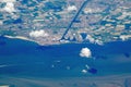 Aerial View across the Western Scheldt towards Vlissingen, Netherlands