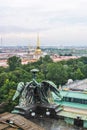 Aerial view of the Admiralty in St. Petersburg, Russia