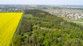 Aerial view of Adolf Hitler bunker remains. Residence werwolf near Vinnitsa, Ukraine