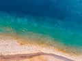 Aerial view of Adriatic beach, drone shot Royalty Free Stock Photo