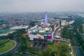 Aerial view of The AEON MALL Jakarta Garden City, AEON is a Largest shopping mall in East Jakarta. Jakarta, Indonesia, January 23