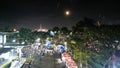 Aerial view of The AEON MALL Jakarta Garden City at night, AEON is a Largest shopping mall in East Jakarta. Jakarta, Indonesia,