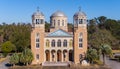 Aerial view of a Greek Orthodox Cathedral in Malbis, Alabama Royalty Free Stock Photo