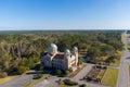 Aerial view of a Greek Orthodox Cathedral in Malbis, Alabama Royalty Free Stock Photo