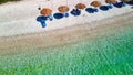 Aerial view of Agios Dimitrios Beach in Alonissos, Greece Royalty Free Stock Photo