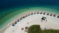 Aerial view of Agios Dimitrios Beach in Alonissos, Greece Royalty Free Stock Photo