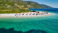 Aerial view of Agios Dimitrios Beach in Alonissos, Greece Royalty Free Stock Photo