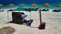 Aerial view of Agios Dimitrios Beach in Alonissos, Greece Royalty Free Stock Photo