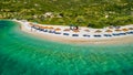 Aerial view of Agios Dimitrios Beach in Alonissos, Greece Royalty Free Stock Photo