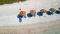 Aerial view of Agios Dimitrios Beach in Alonissos, Greece Royalty Free Stock Photo