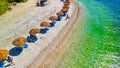 Aerial view of Agios Dimitrios Beach in Alonissos, Greece Royalty Free Stock Photo