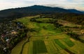 Aerial view of agriculture field of zutong pe maehong sorn north