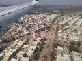 Aerial view of Ahmedabad city and sabarmati river