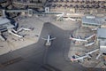 Aerial view of an aircraft parked at an airport Royalty Free Stock Photo