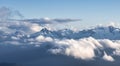 Aerial View from Airplane of Canadian Mountain Landscape