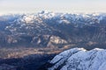 Aerial View from an Airplane of a small touristic town, Squamish Royalty Free Stock Photo